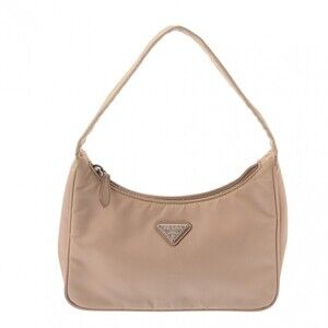 PRADA Re Edition Bag Beige Pink Tan Nylon Handbag